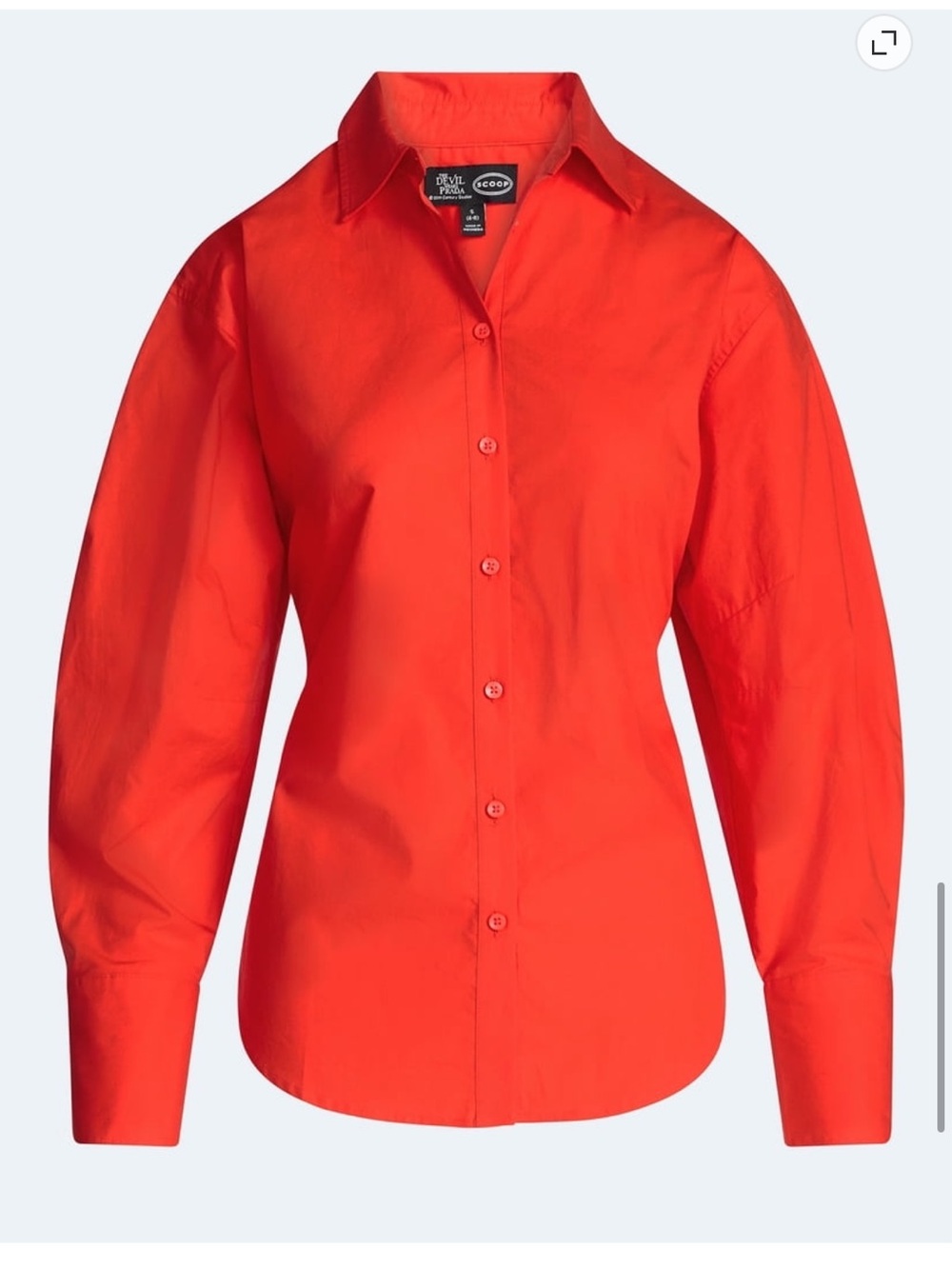 Women’s Red Button-Down Shirt